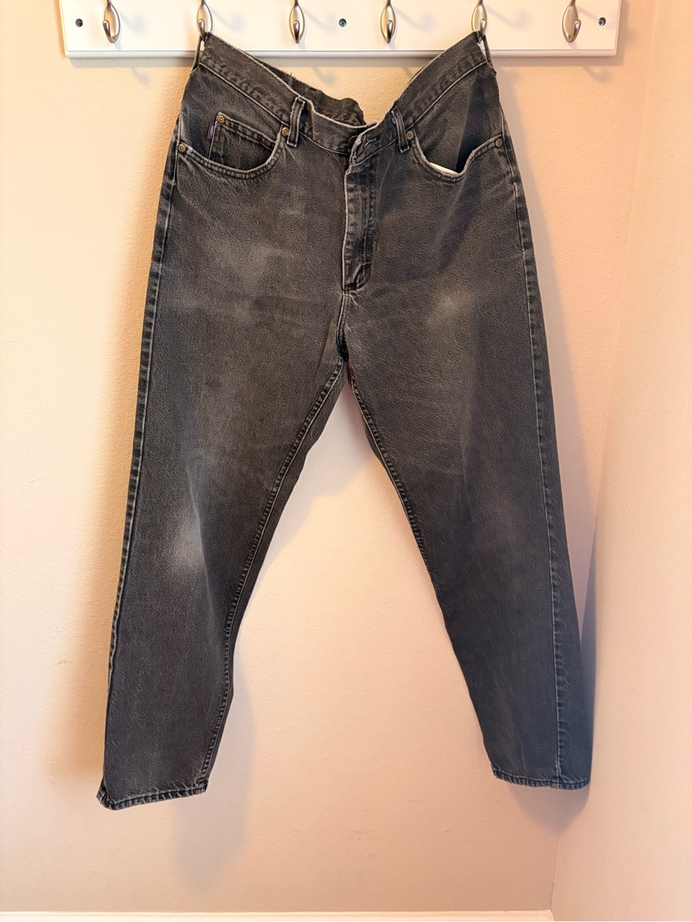 Women’s Washed Black Relaxed Fit Riders Jeans